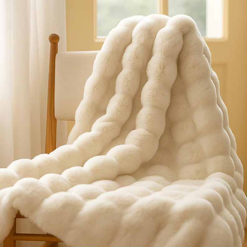 Cozy Faux Rabbit Fur Blanket